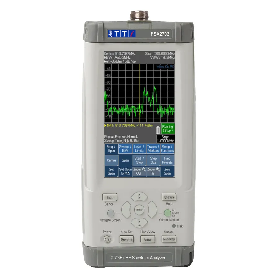 Aim TTi PSA2703 bärbar RF-spektrumanalysator