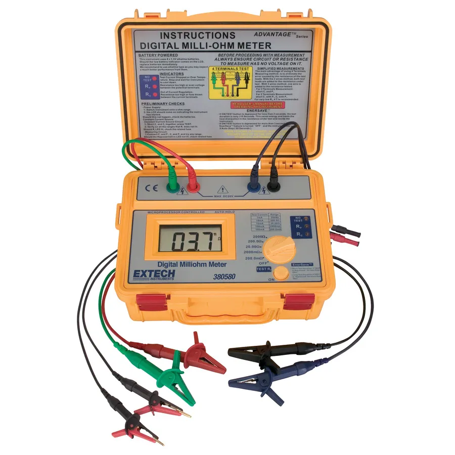 Extech 380580-NIST Milliohmmätare