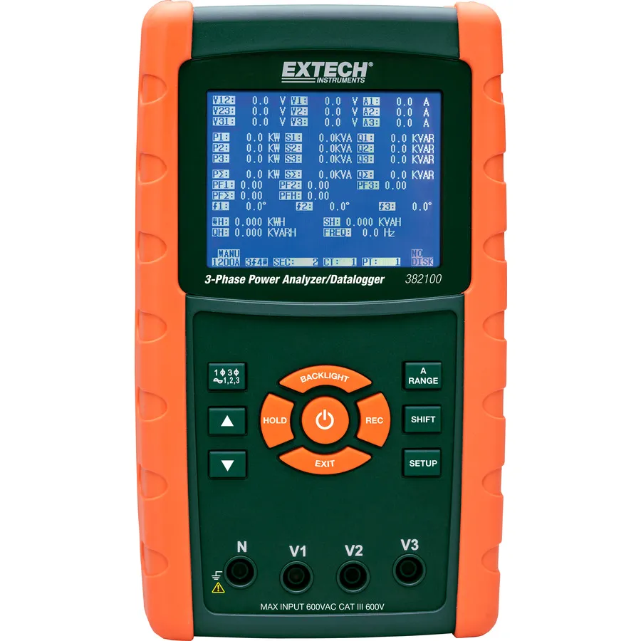 Extech 382100 Kraftanalysator/dataloggare