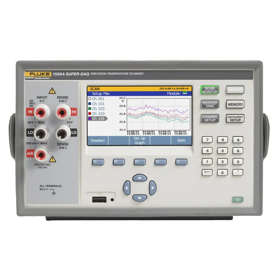 Fluke 1586A/1HC 120 Super-DAQ temperaturskanner med High-Capacity-modul