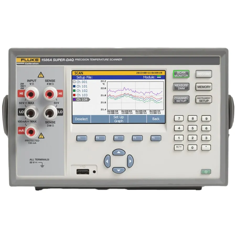 Fluke 1586A/DS-HC 120 Super-DAQ temperaturskanner med modul och multiplexer