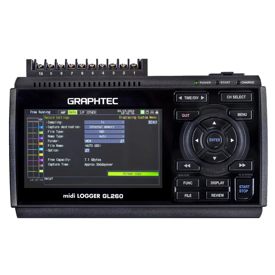 Graphtec GL260 multikanaldatalogger