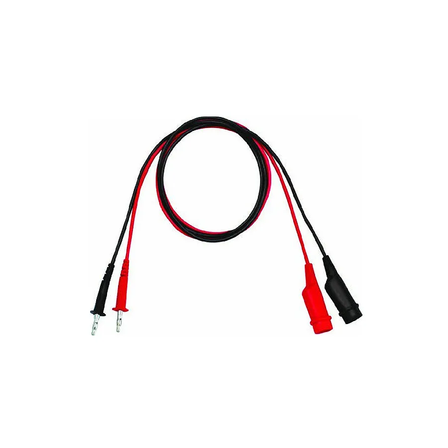 GW Instek GTL-105A testkabel, krokodilklämmor till bananpluggar, 3A, 1m