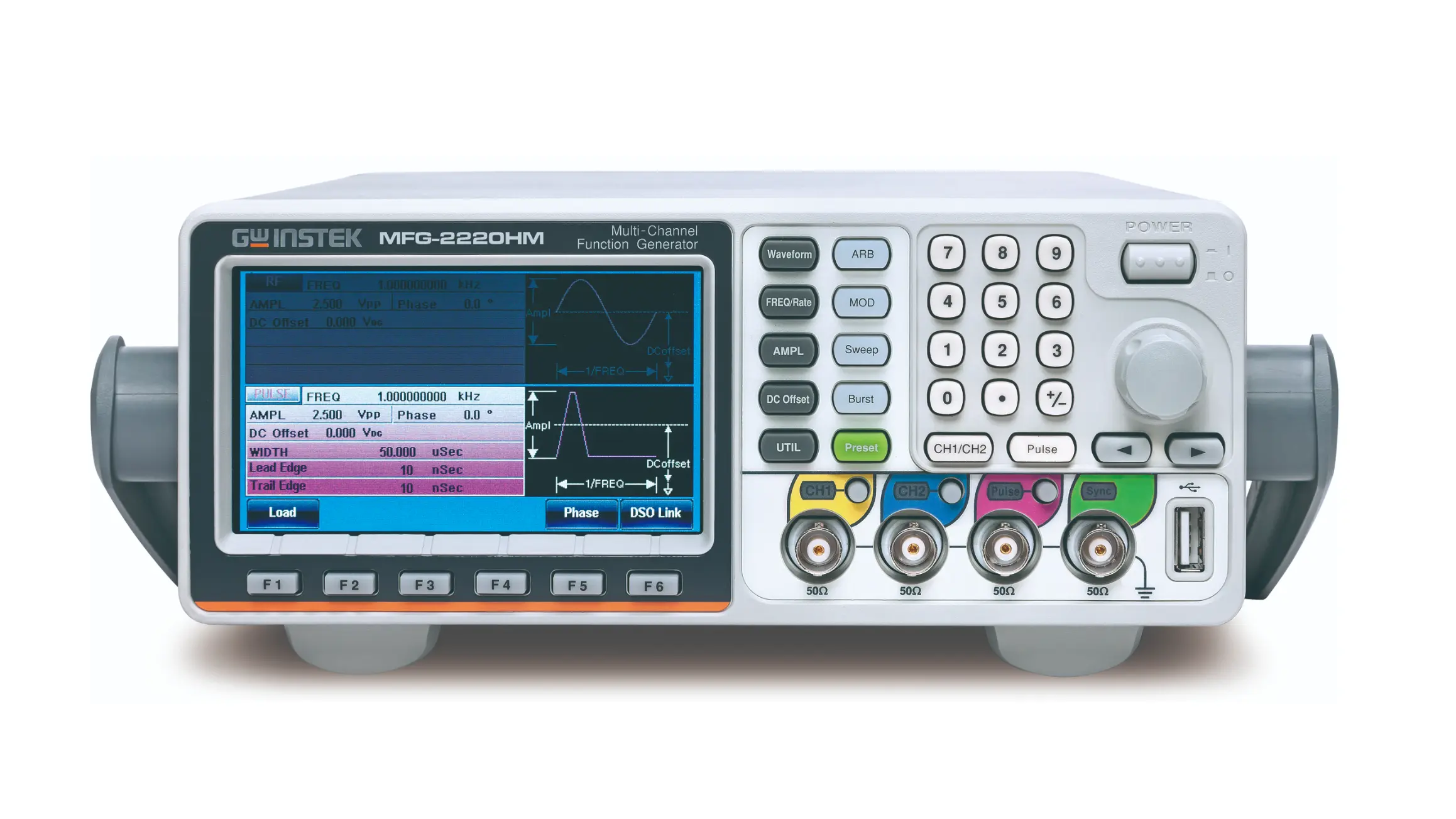 GW Instek MFG-2220HM 200MHz dualkanalig godtycklig funktionsgenerator