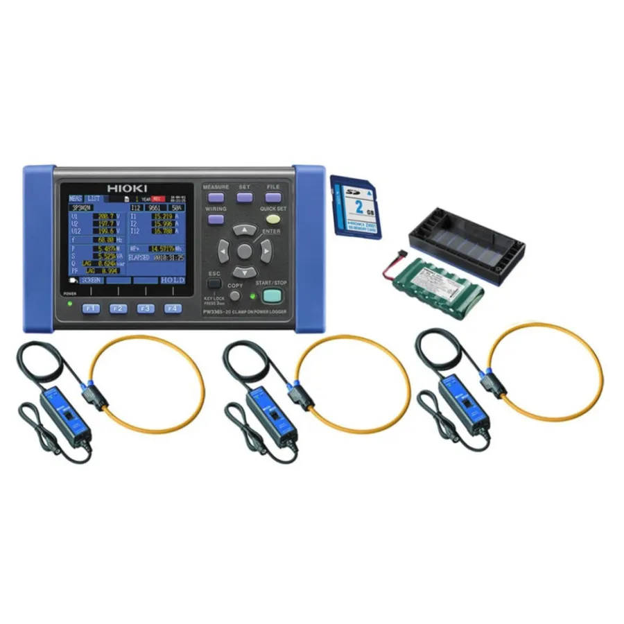 Hioki PW3365-20/5000Pro-4in KIT kraftloggare