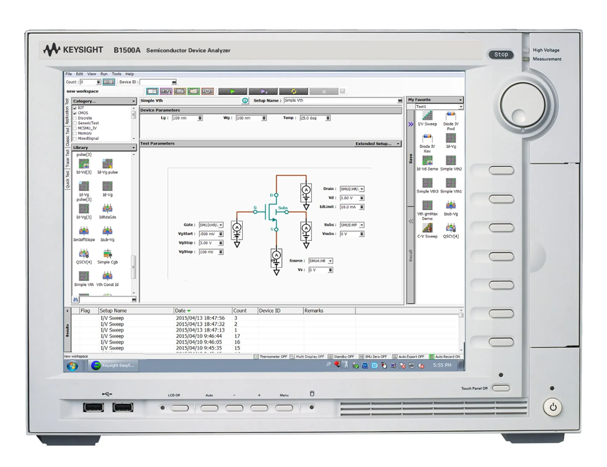 Keysight B1500A Halvledarenhetanalysator