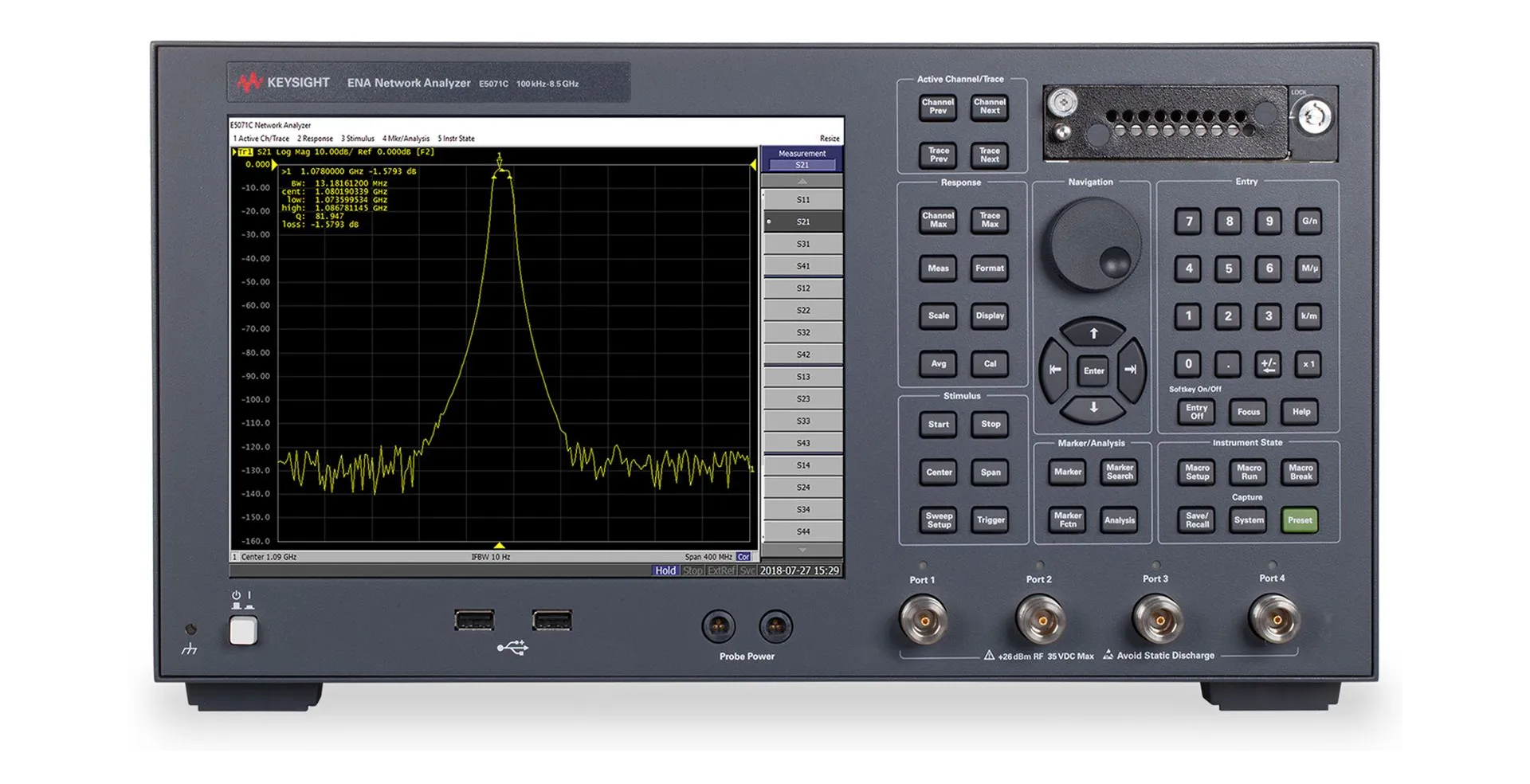 Keysight E5071C vektoranalysator för nätverk