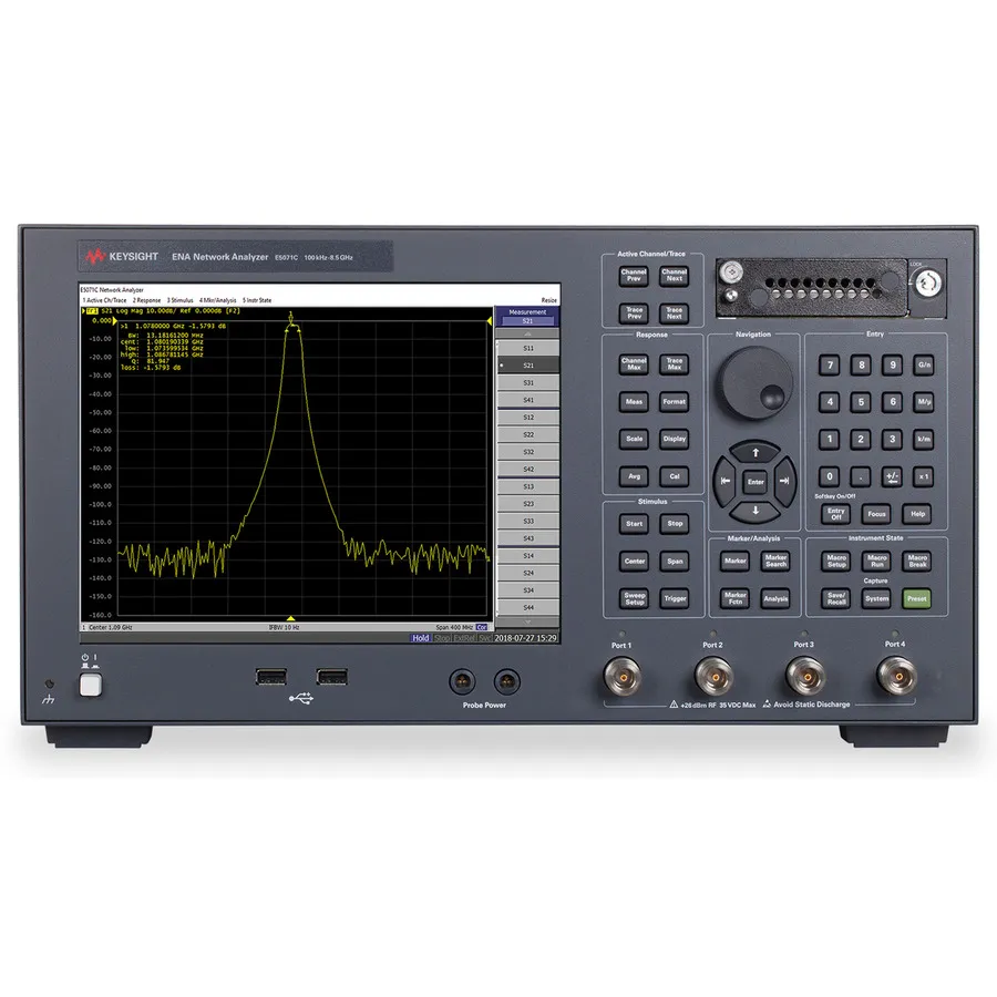 Keysight E5071C/019/480/UNQ vektornätverksanalysator
