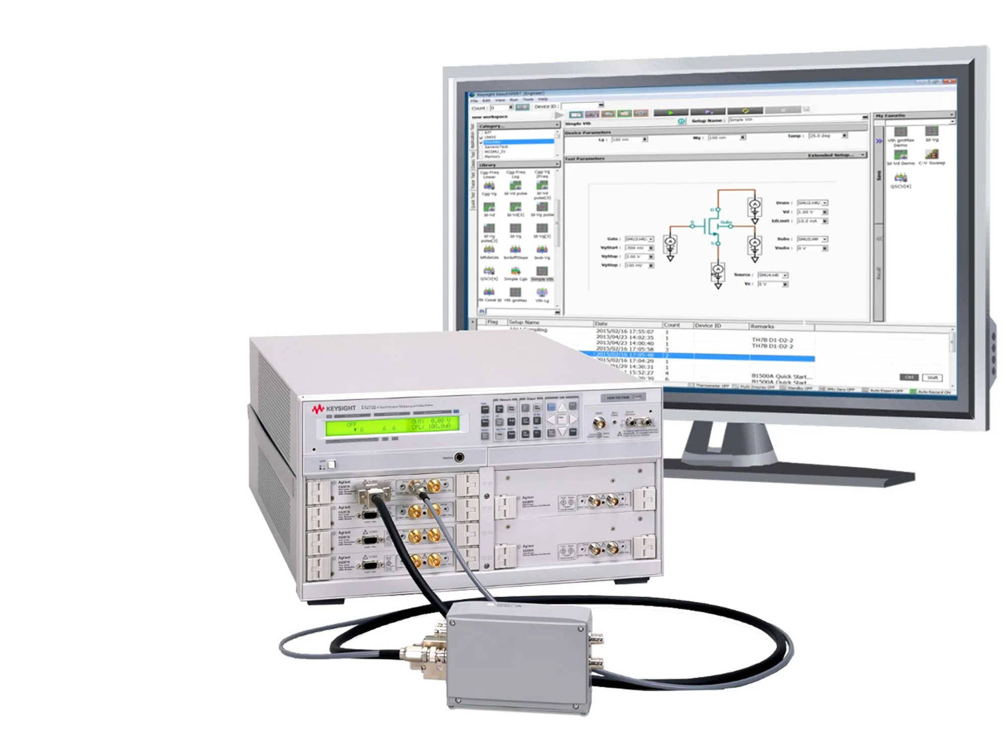 Keysight E5270B precisionsström-spänningsanalysator