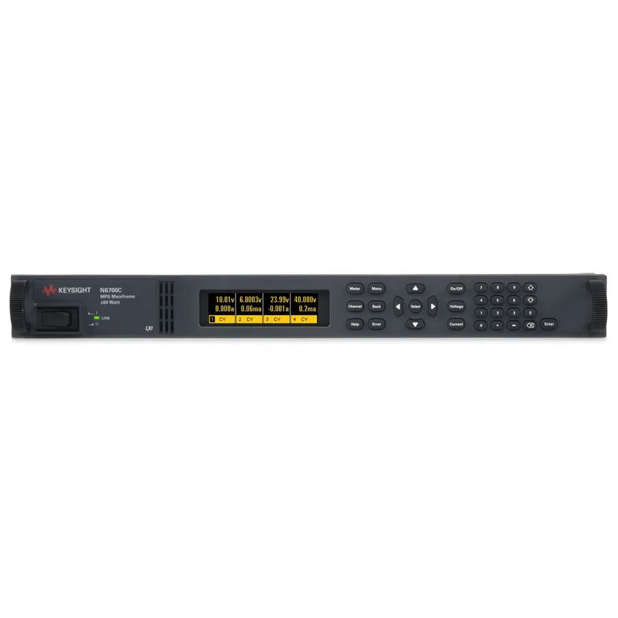 Keysight N6700C modulärt kraftsystem-chassi med rackmontage