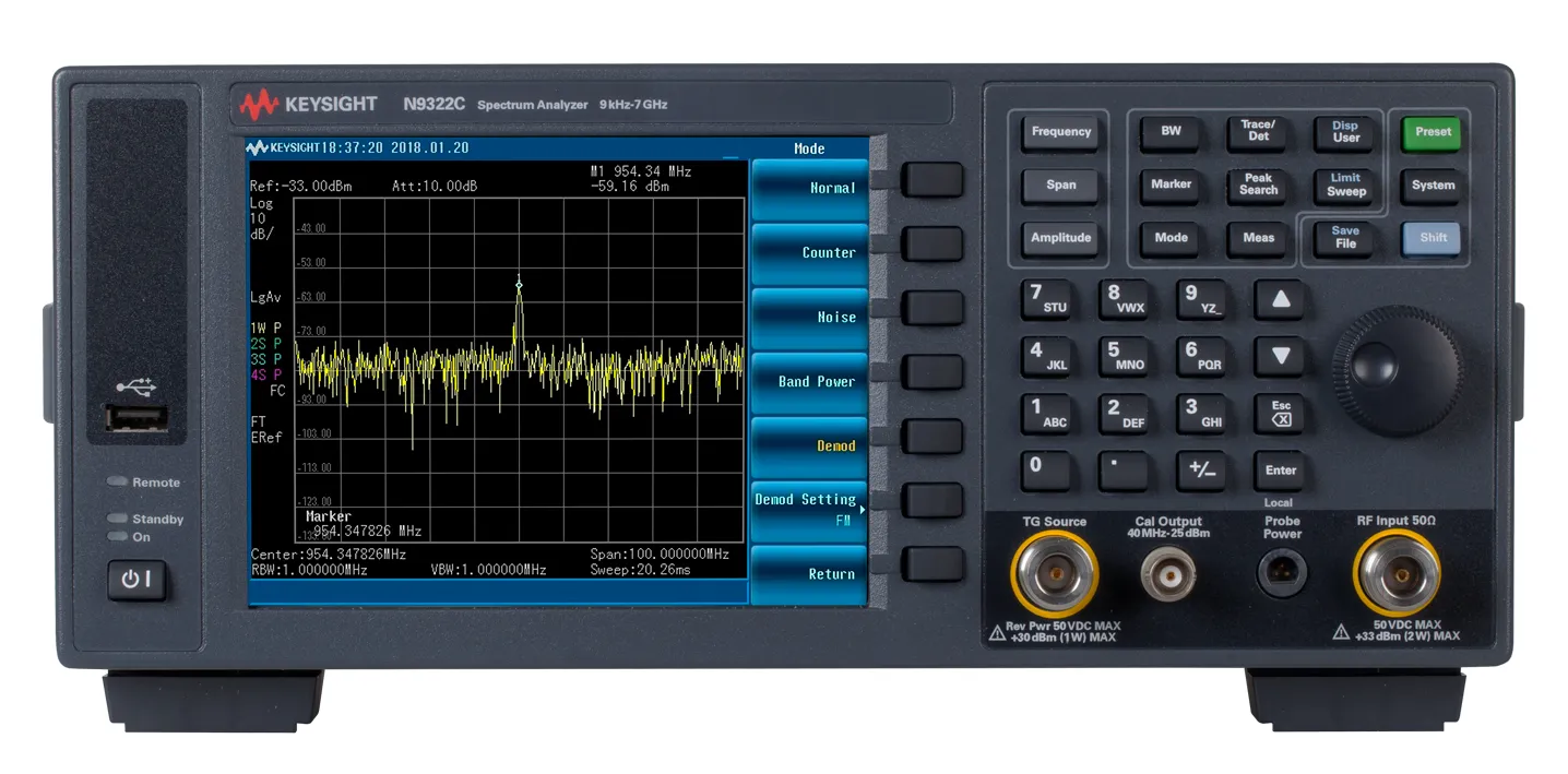 Keysight N9324C grundläggande spektrumanalysator