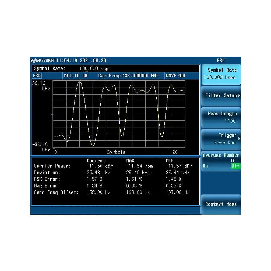Keysight N9324CK/DMA ASK/FSK Demodulationsanalysalternativ