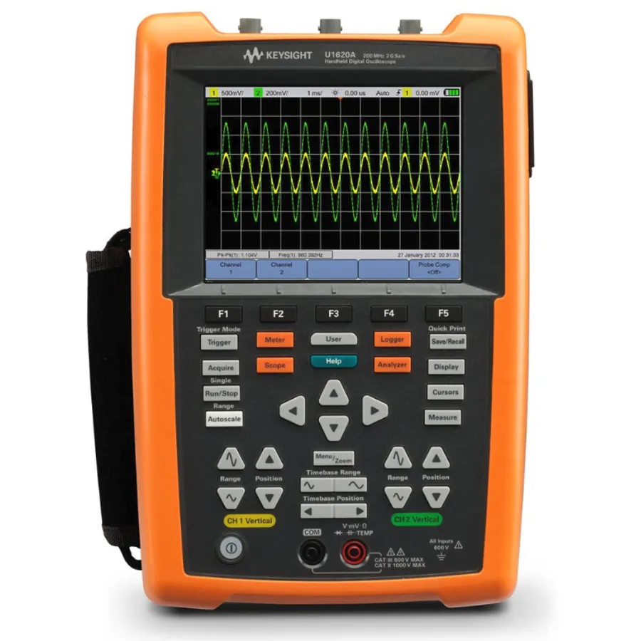 Keysight U1620A 200 MHz 2-kanals handhållen oscilloskop