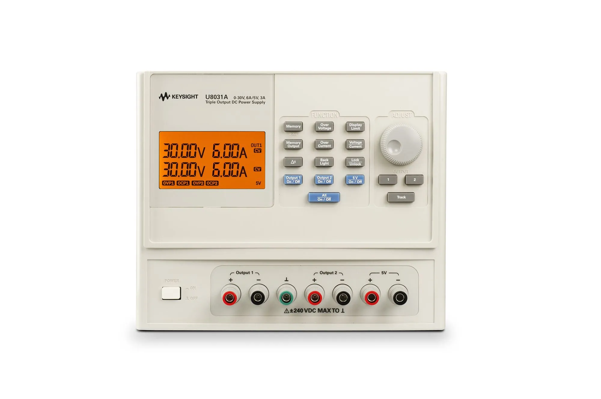 Keysight U8031A DC-strömförsörjning med trippelutgång