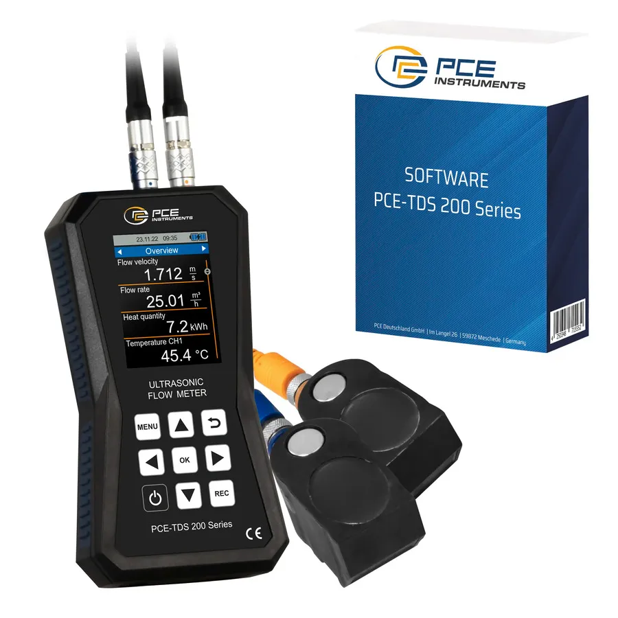 PCE Instruments PCE-TDS 200 M-SW-KIT Ultraljuds-flödesmätarkit
