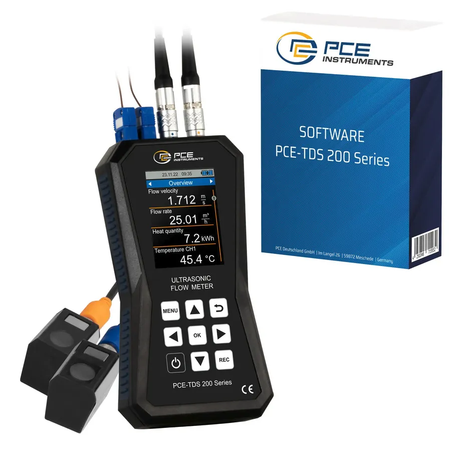 PCE Instruments PCE-TDS 200+ S-SW-KIT ultraljuds flödesmätare
