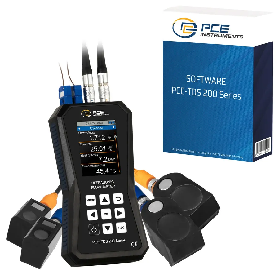 PCE Instruments PCE-TDS 200+ SM-SW-KIT Ultraljudsflödesmätare