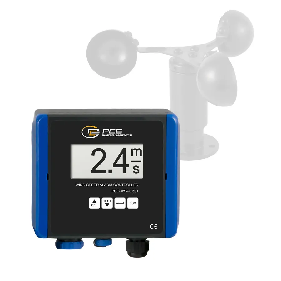 PCE Instruments PCE-WSAC 50+ 24 Vindhastighets Mätare med Datalogger