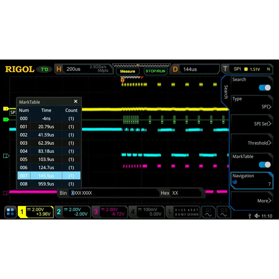 RIGOL DS8000-R-COMP RS232/UART Seriebusstrigger och analysalternativ