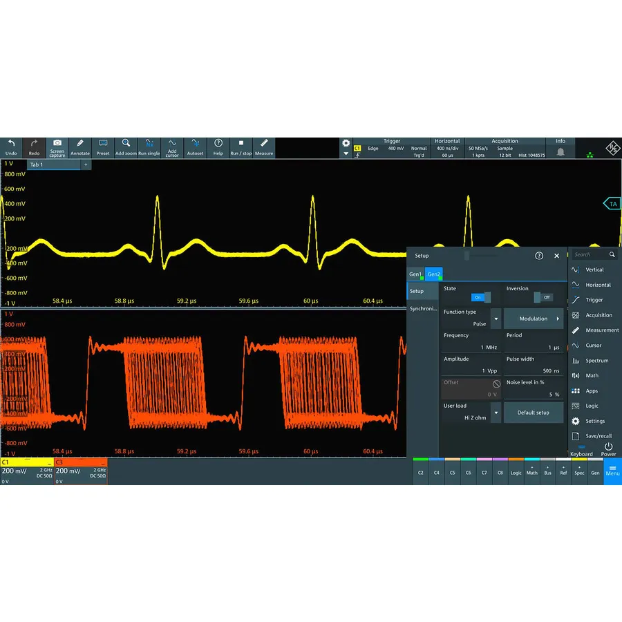 Rohde & Schwarz MXO3-B6 godtyckligt vågformgenerator-alternativ