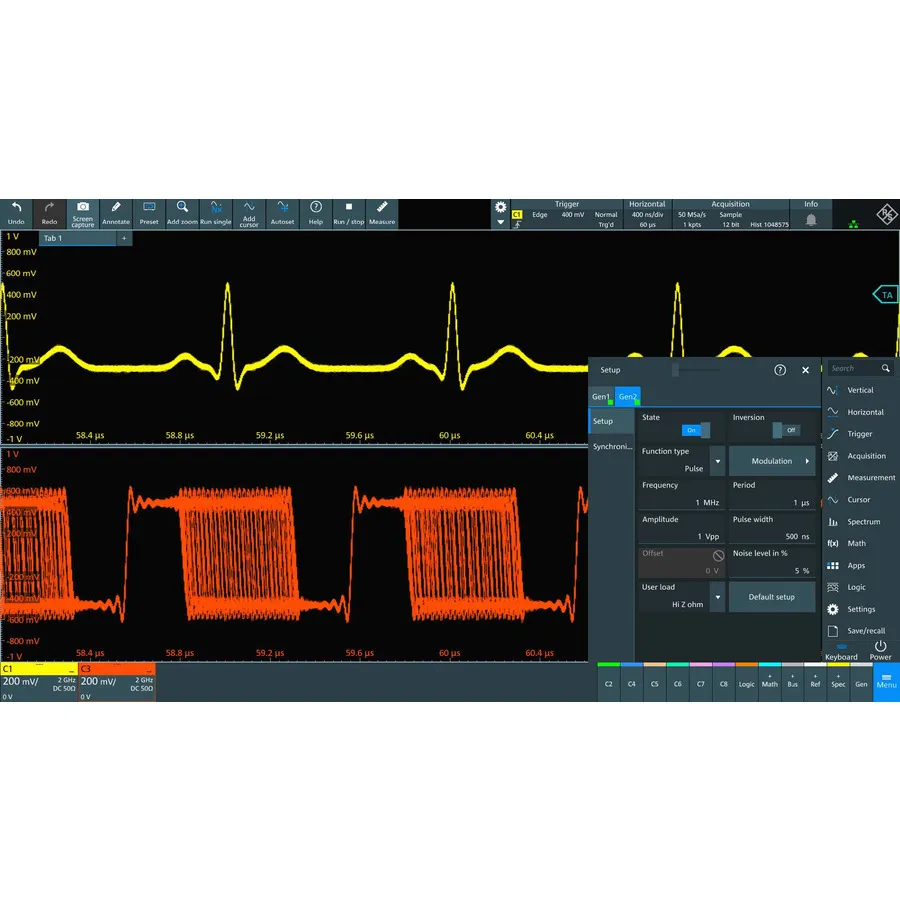 Rohde & Schwarz MXO5-B6 alternativ för godtycklig vågformgenerator