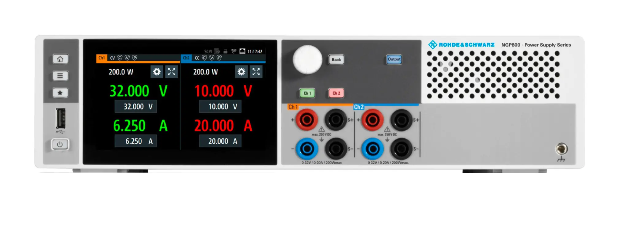 Rohde & Schwarz NGP822 dubbelkanals DC-strömförsörjning