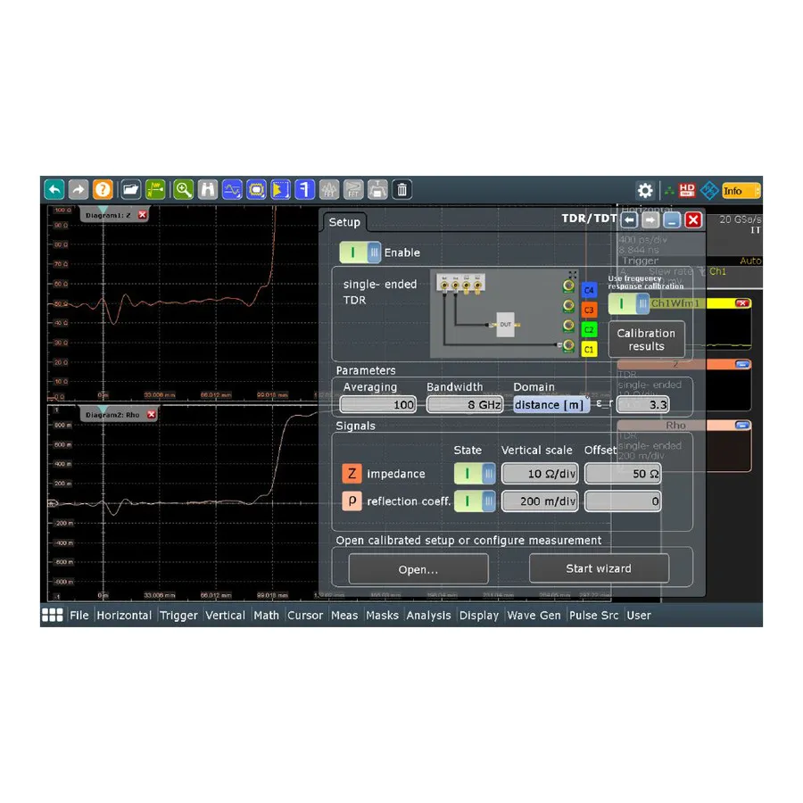 Rohde & Schwarz RTO-K130 TDR/TDT analysalternativ