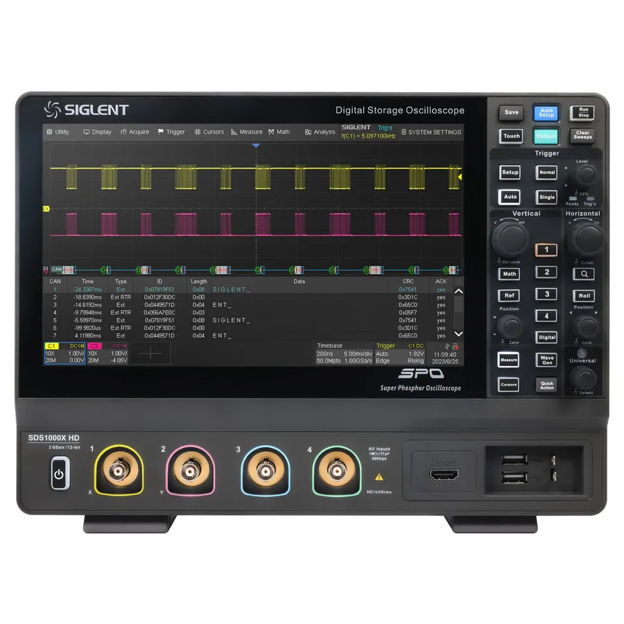 Siglent SDS1202X HD blandsignal oscilloskop