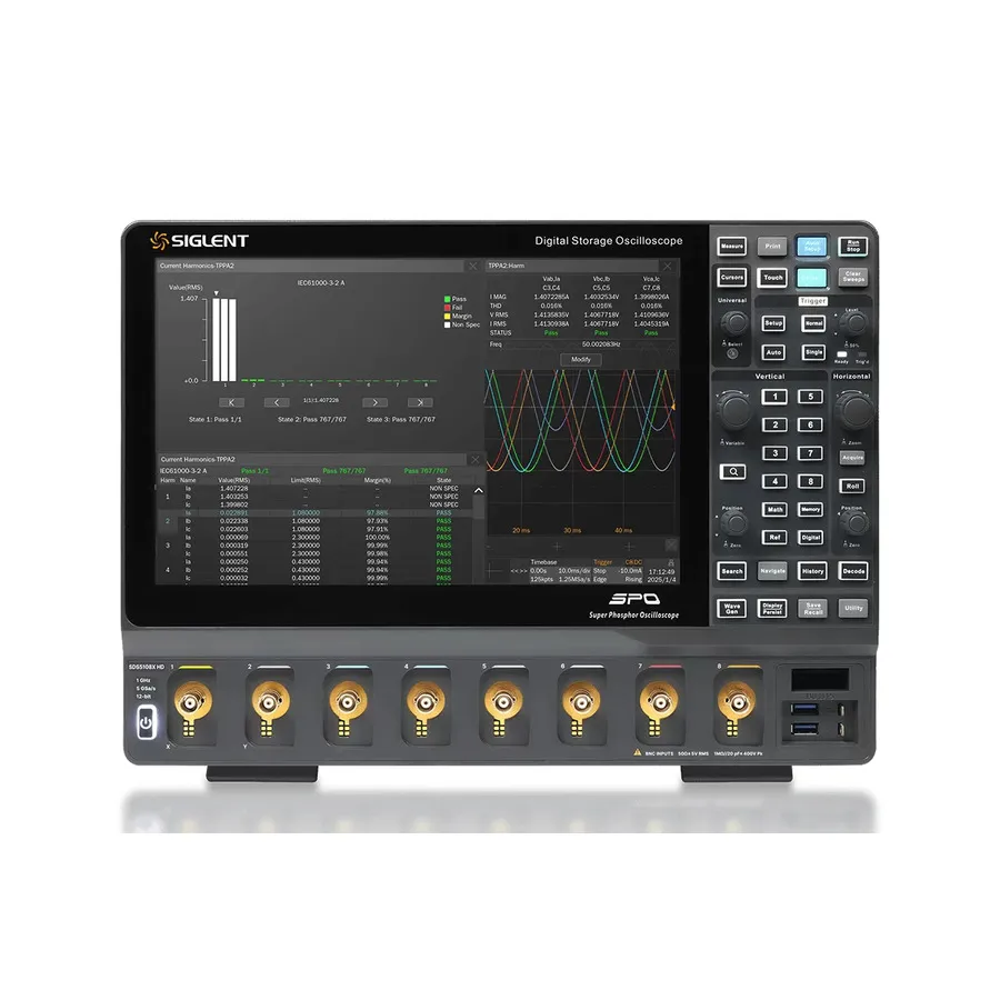 Siglent SDS5108X HD 8-kanals digitalt oscilloskop