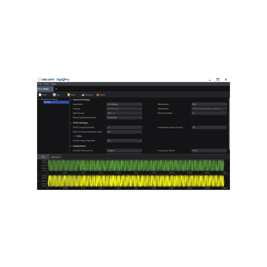 Siglent SigIQPro-IOT IoT signalgeneringsprogramvara