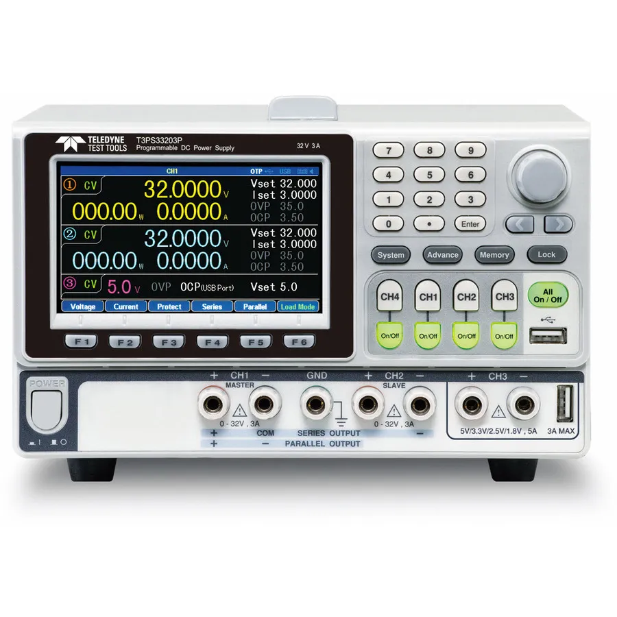 Teledyne LeCroy T3PS33203P trekanalig DC-strömförsörjning