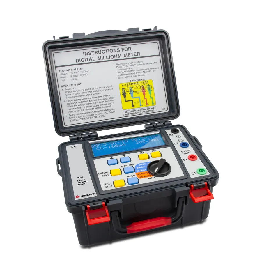 Triplett ML200 batteridriven milliohmmätare