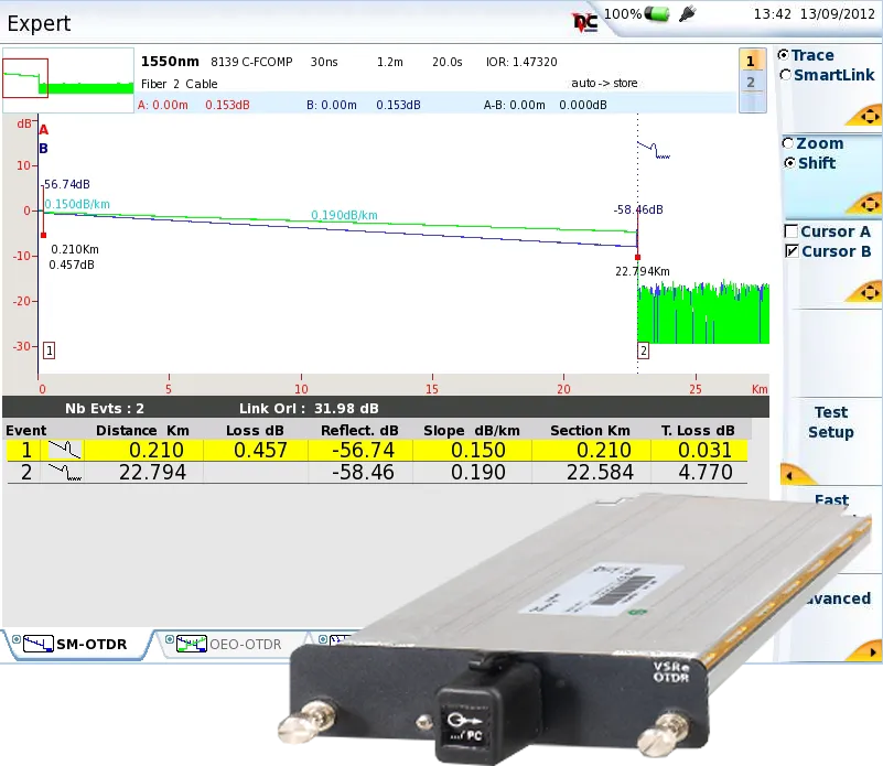 Viavi E81162C In-service 1625 nm OTDR-modul